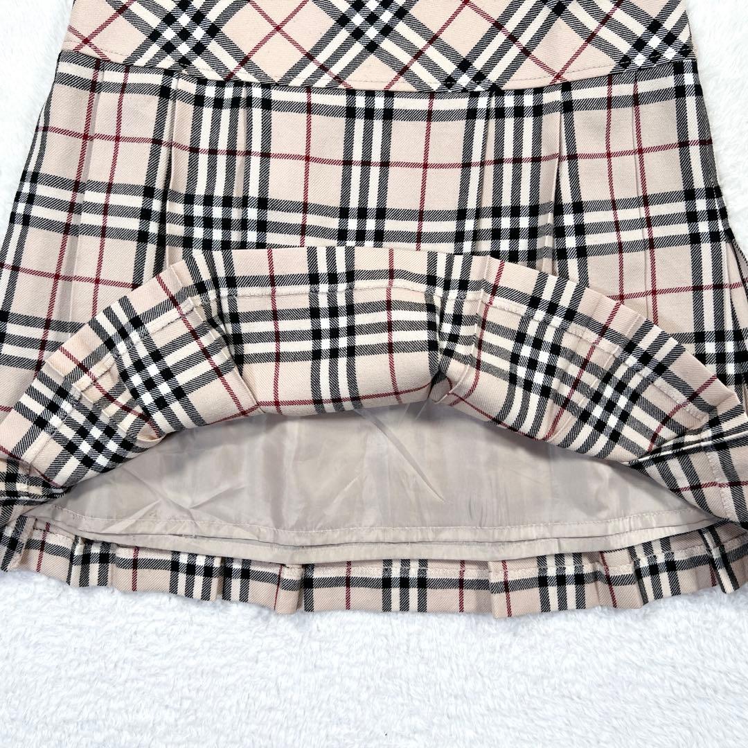 美品✨バーバリーブルーレーベル ミニスカート プリーツ ノバチェック 安室奈美恵
