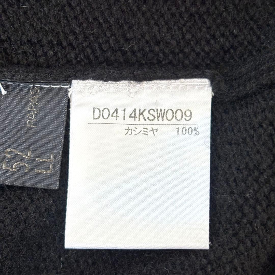 【美品 近年モデル】パパス カシミヤ100% タートルネックニット 黒 50 L