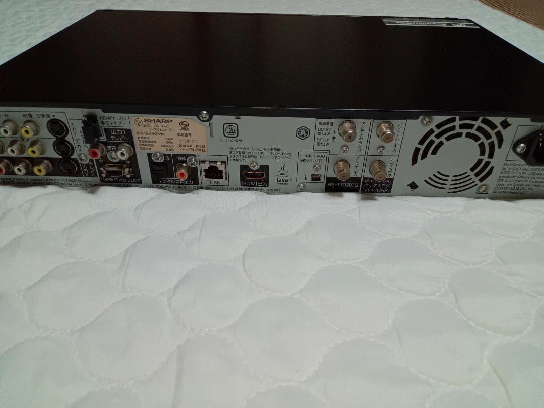 SHARP ブルーレイレコーダー BD-HDW55 500G AQUOS DVD