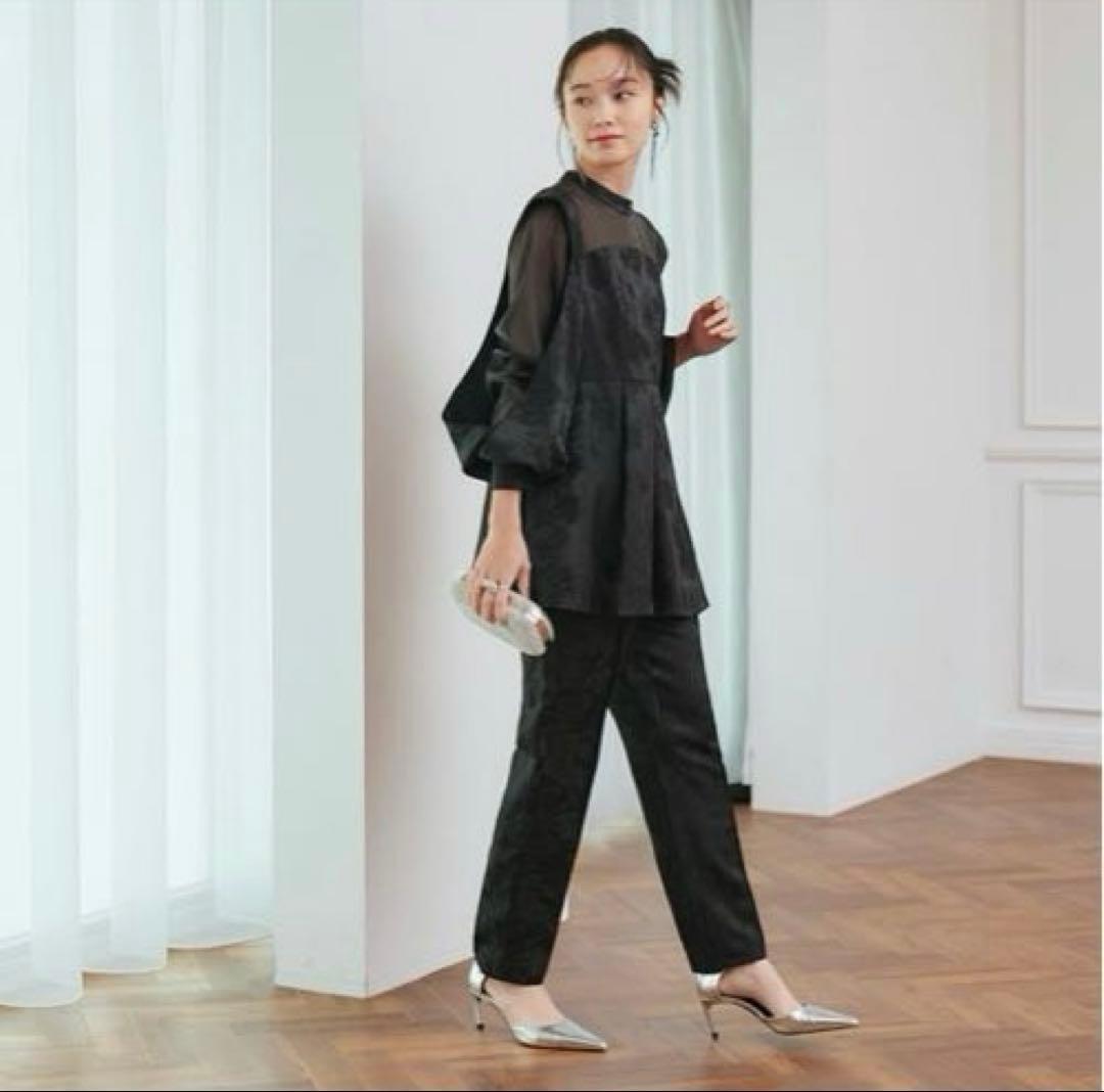 【未使用品】シースルーブラックパーティードレス