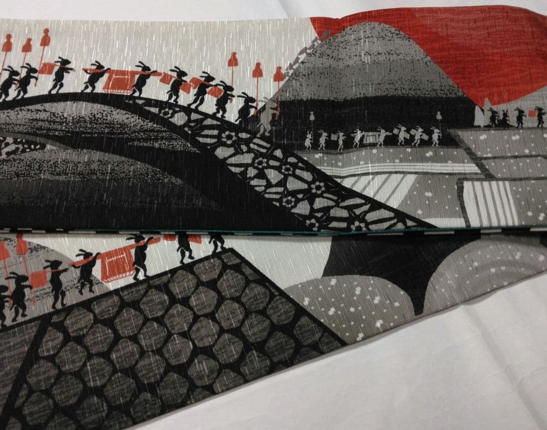 ワッカwakka　良い歯の日＆いざお江戸!! リバーシブル半幅帯