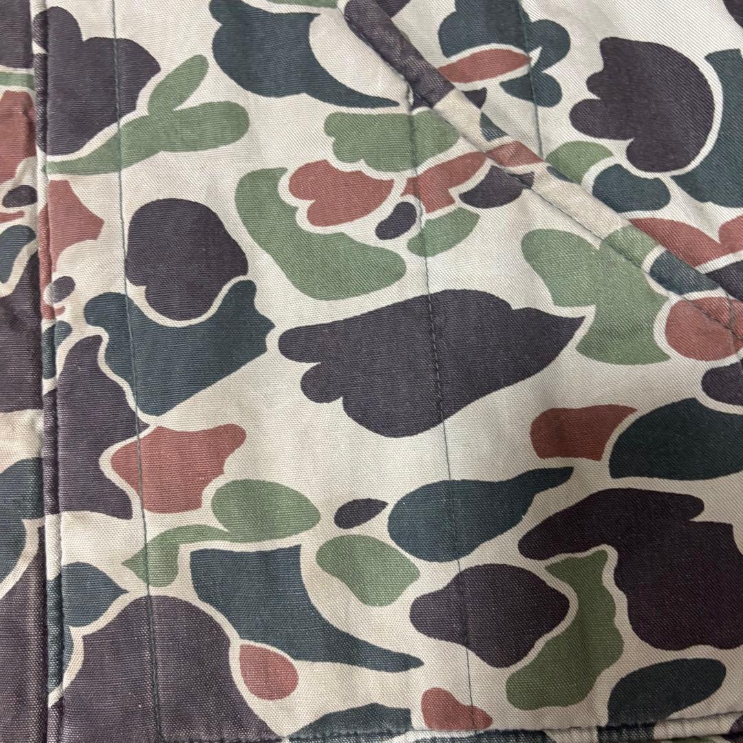 Wallsウォールズ　ダックハンターカモフラージュリバーシブルベスト　古着　中綿