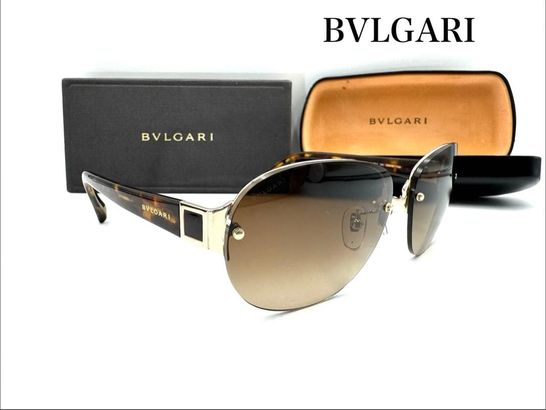 【美品】 BVLGARI ブルガリ 6013 293 サングラス ブラウン