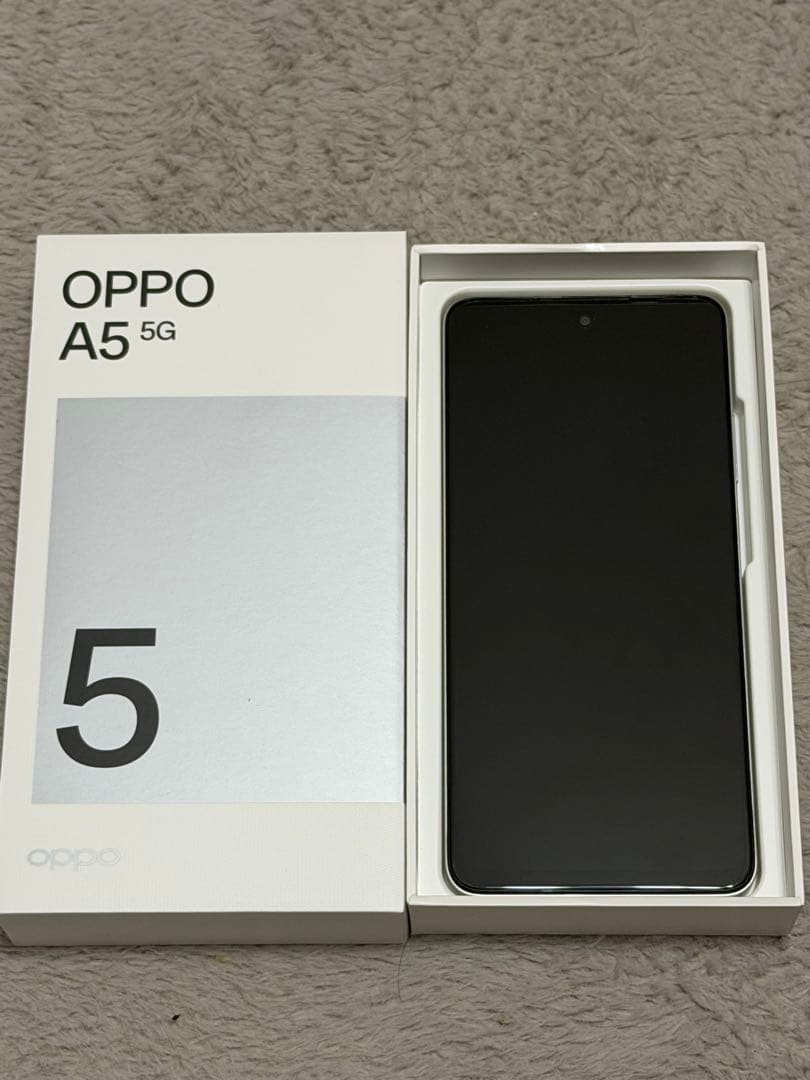 新品未使用　本体OPPO A５ 5G 　ホワイト　128GB　SIMフリー①