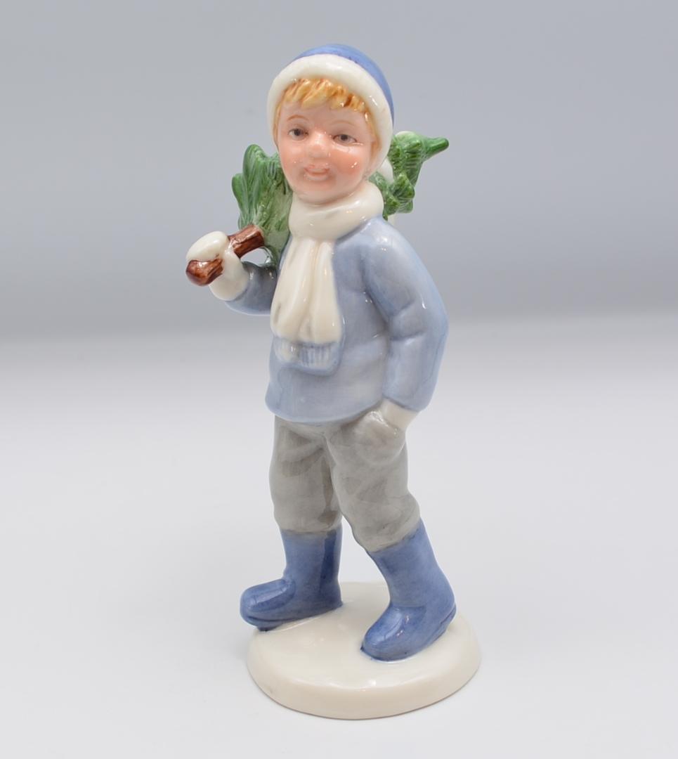 木を持つ少年／スノーマン　２体セット　★ロイヤルコペンハーゲン　ご成約済み