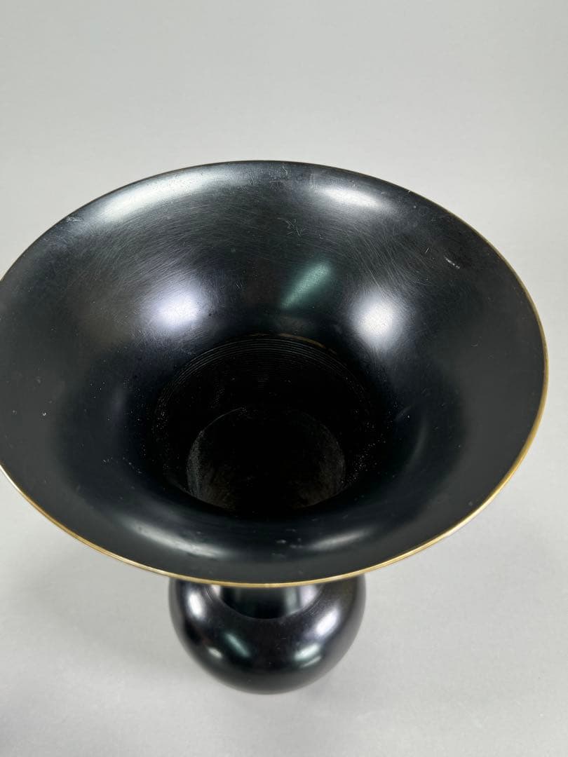 池坊　いけばな　鋳銅花器　小森寸龍造 古流　未生流　花瓶　華道具　高さ27cm