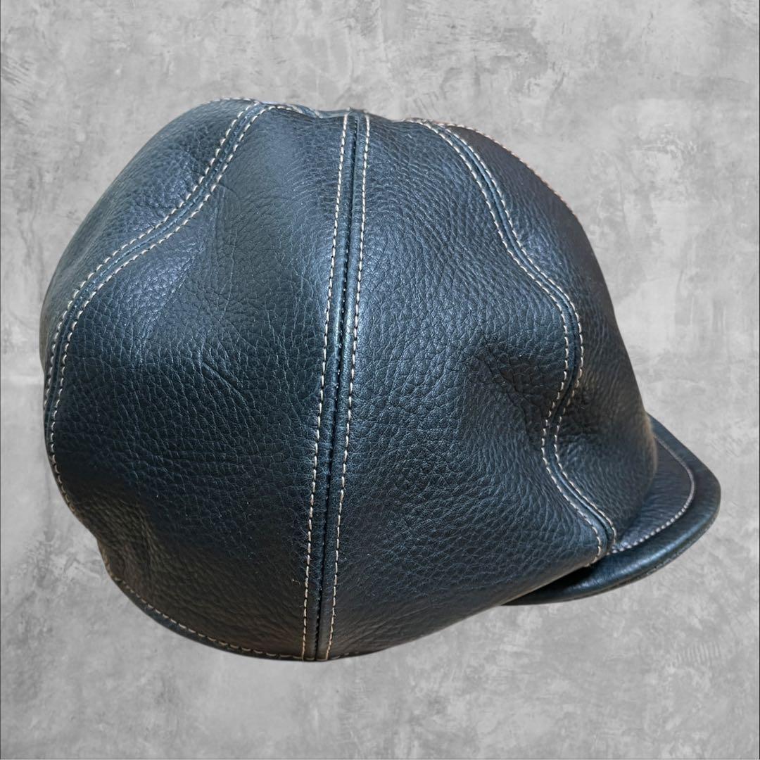 天神ワークス　JODHPURS CAP: CH03 キャップ　M レザー　牛革