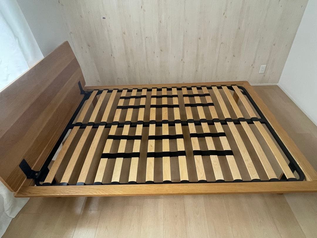 無印良品 ベッドフレーム ダブル ヘッドボード付