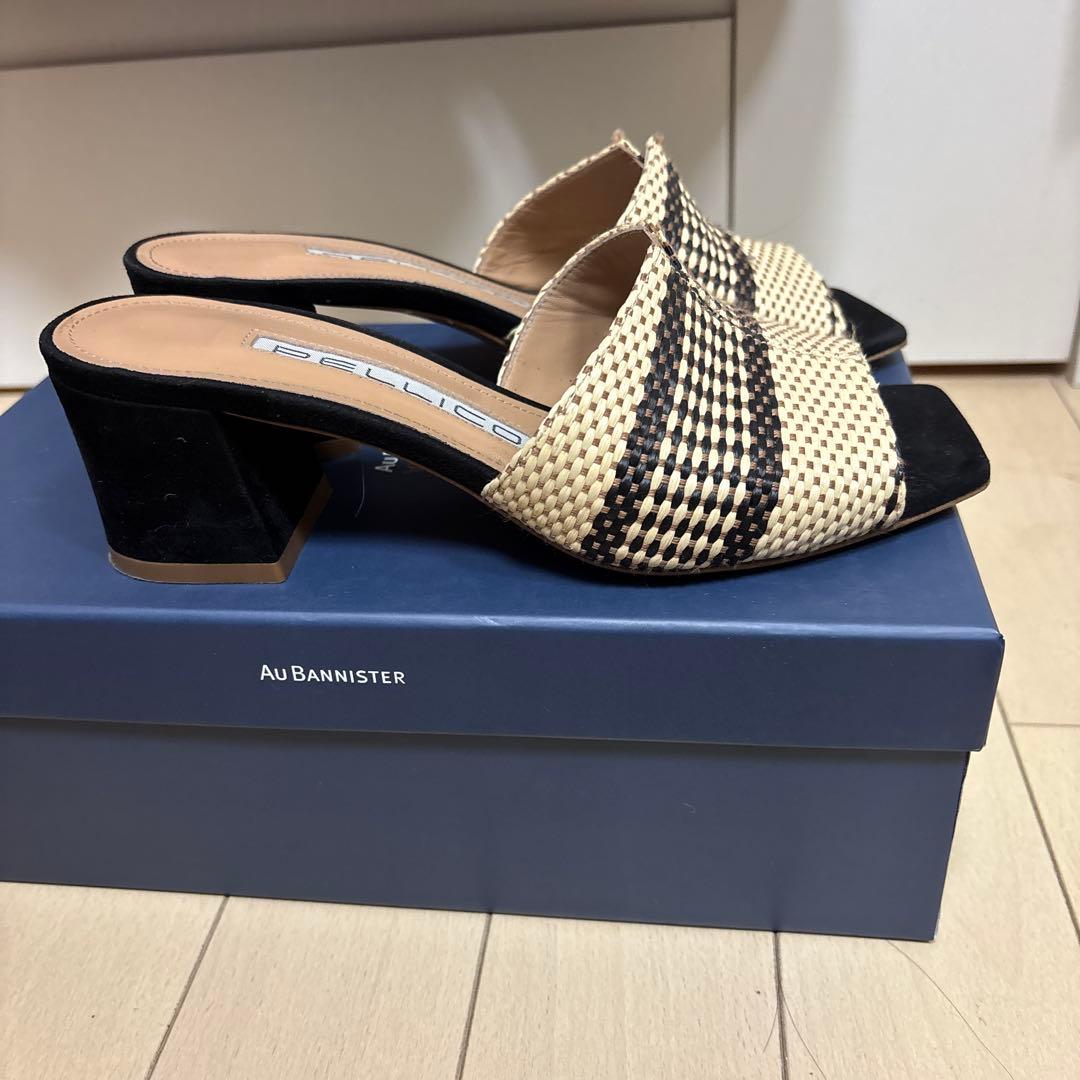 PELLICO 編み込みオープントゥミュール　サンダル