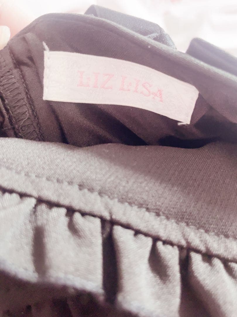 LIZLISA リズリサ 2連リボンベルトスカパン 黒