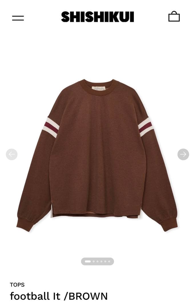 トップス SHISHIKUI REMI RELIEF football lt /BROWN