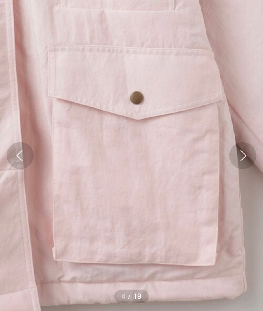 6(roku)　ナイロン レザーカラーコート　ピンク　36