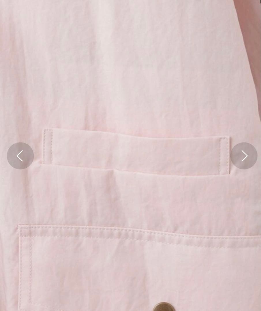 6(roku)　ナイロン レザーカラーコート　ピンク　36