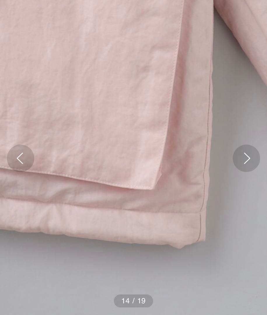 6(roku)　ナイロン レザーカラーコート　ピンク　36