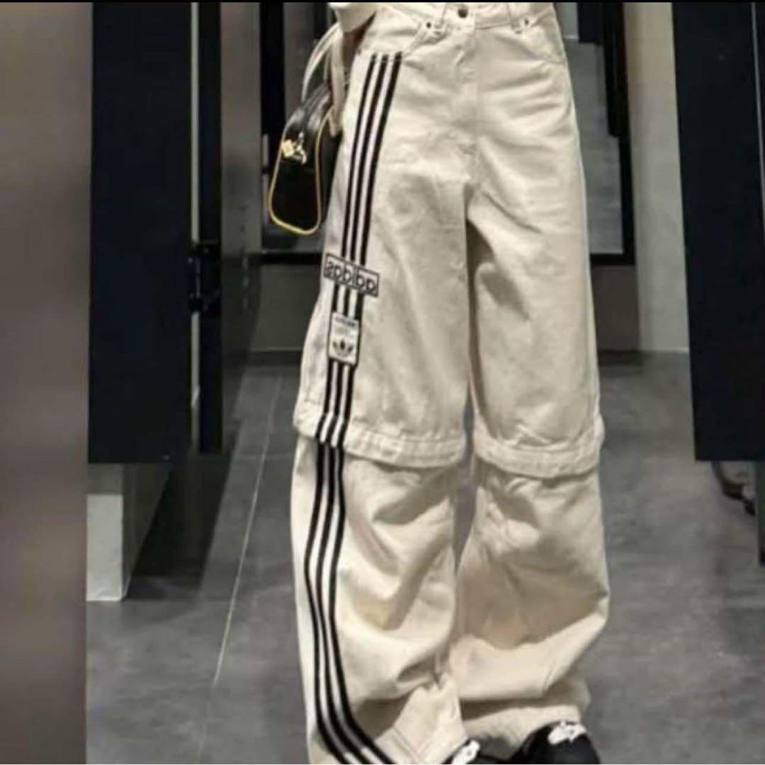 Adidas アディブレイク 2-IN-1 デニムパンツ オフホワイト27サイズ