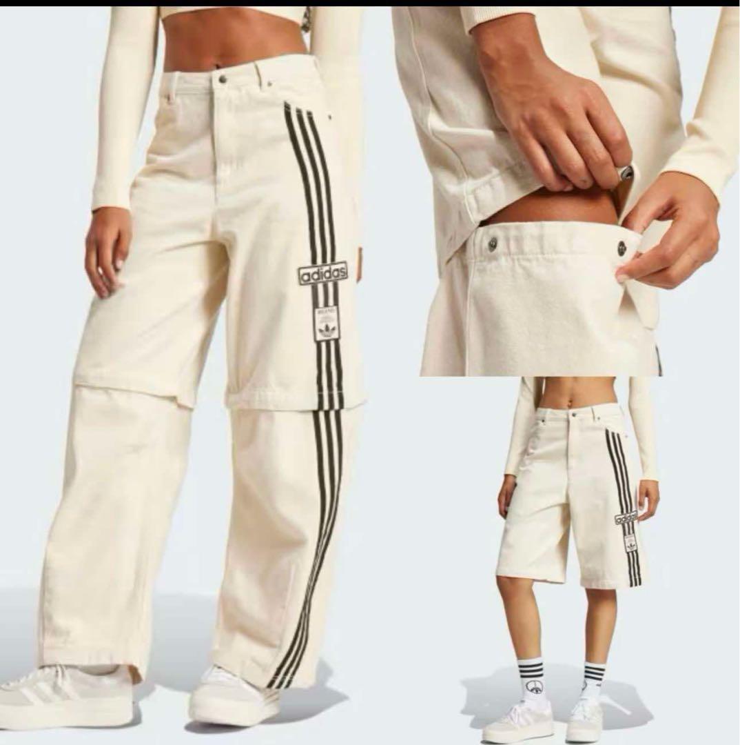 Adidas アディブレイク 2-IN-1 デニムパンツ オフホワイト27サイズ