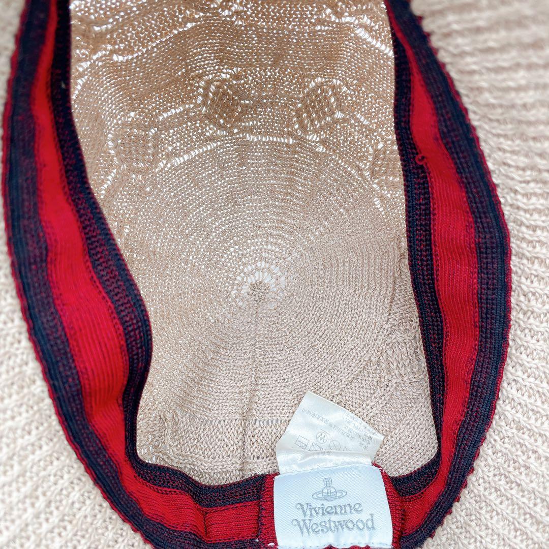 希少✨【ヴィヴィアンウエストウッド 】キャスケット ベージュハットロゴプレート