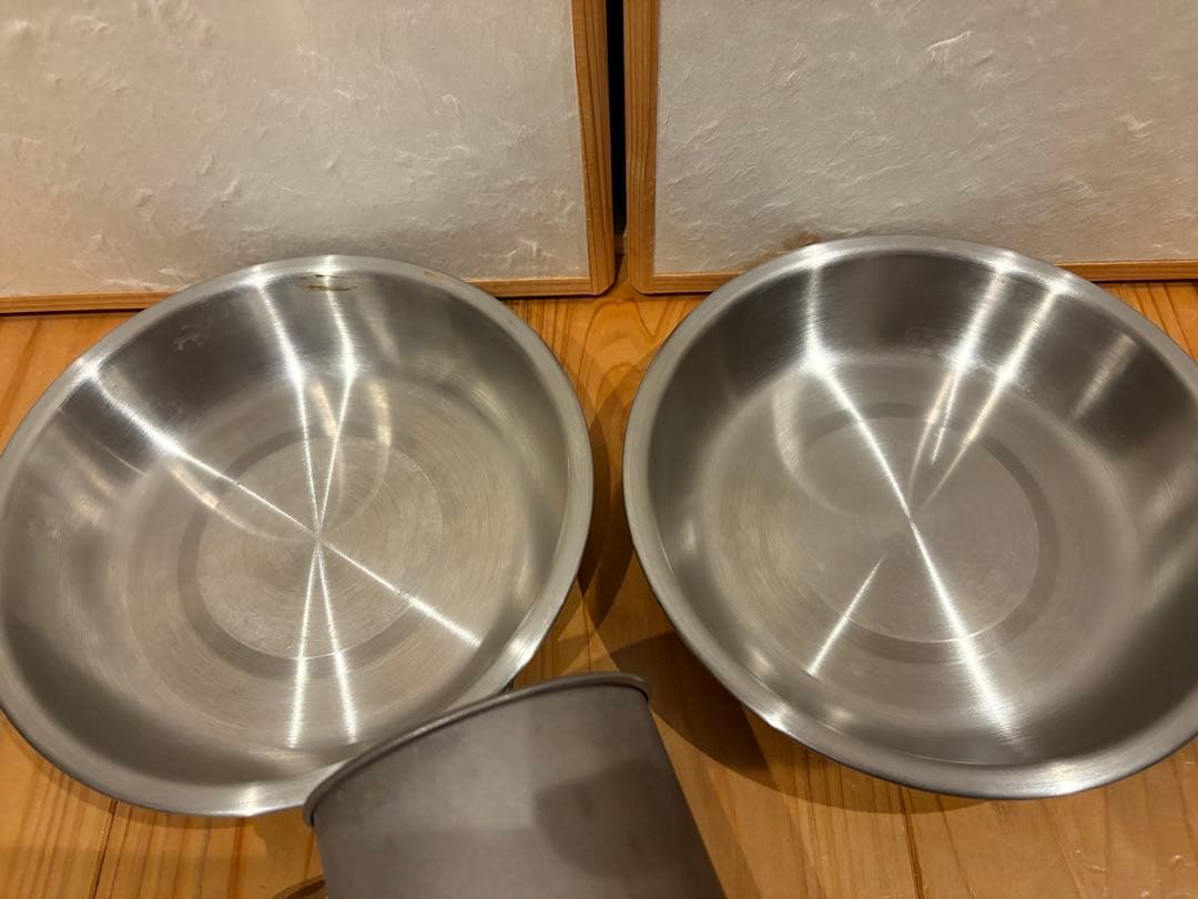 キャンプ用品まとめ売り　オイルランタン、オイル缶、収納ボックス、チタンマグなど