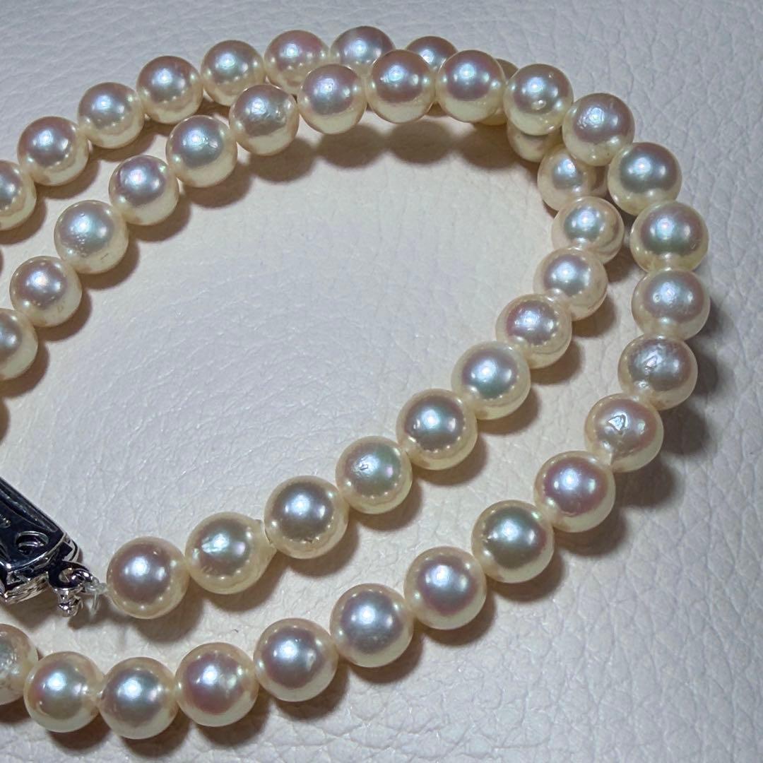 照り強✨️ あこや真珠 パール ネックレス 約6.5~7.0mm 本真珠
