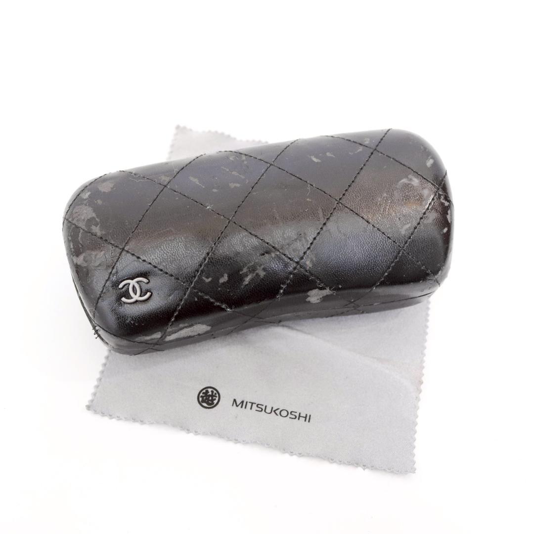 美品 CHANEL ラインストーンサングラス 黒 6026-B d09