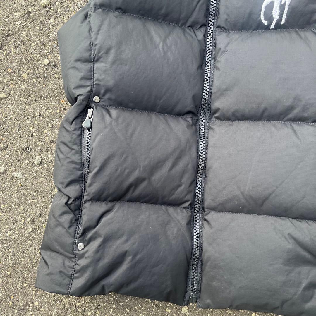 ポロラルフローレン ダウンベスト ブラック XS ビックポニー 刺繍