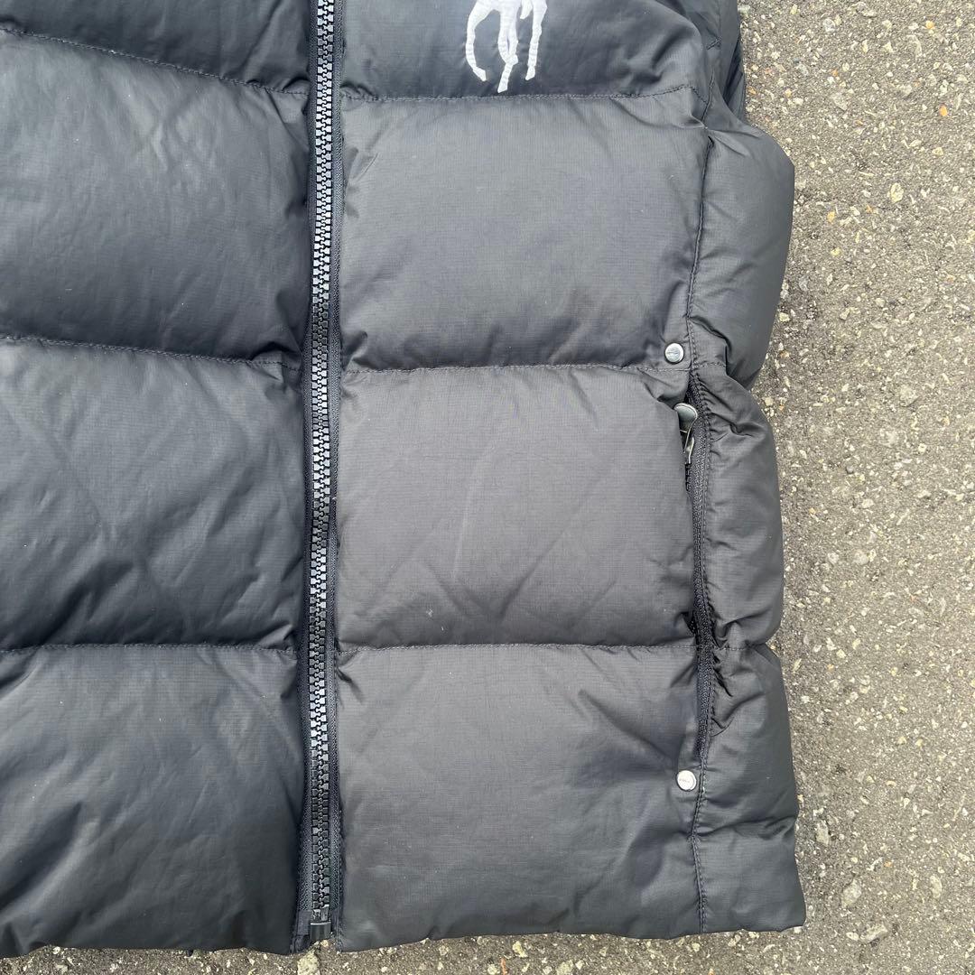 ポロラルフローレン ダウンベスト ブラック XS ビックポニー 刺繍