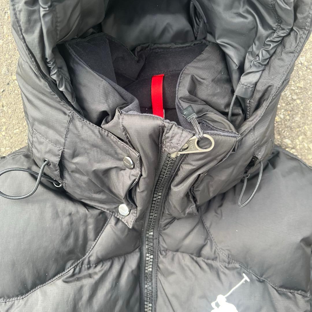 ポロラルフローレン ダウンベスト ブラック XS ビックポニー 刺繍