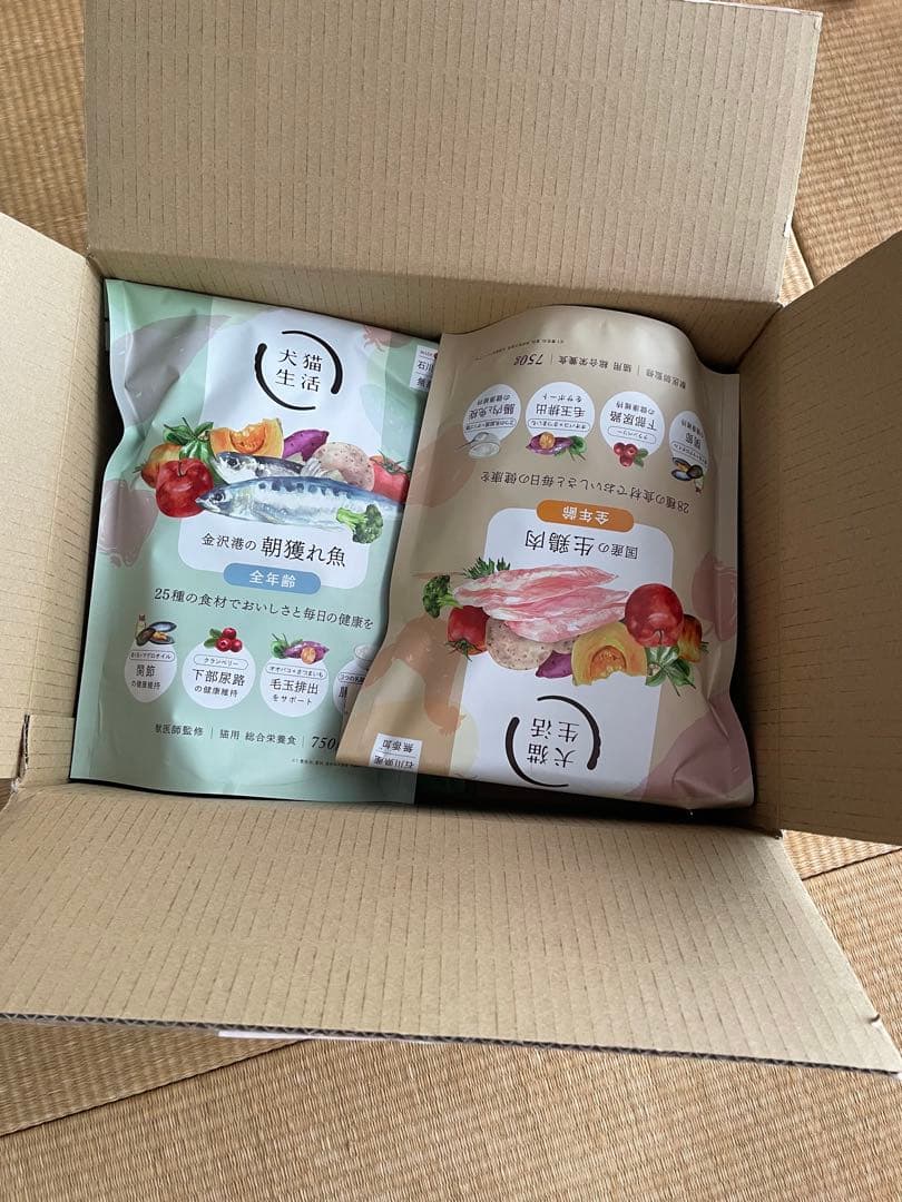 犬猫生活キャットフード 【金沢港の朝獲れ魚】【国産の生鶏肉】計3kg