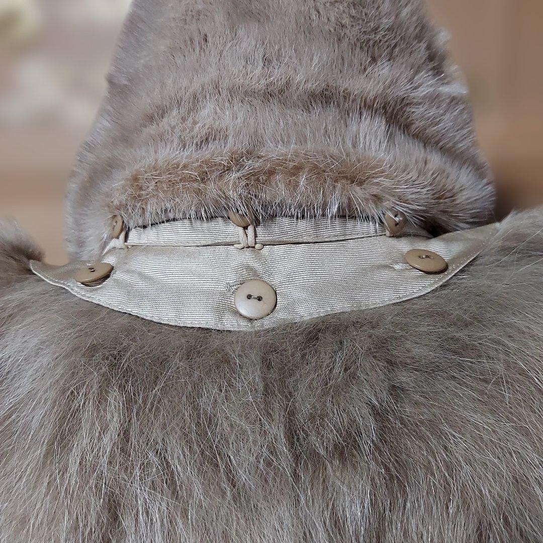 ミンク襟フォックスライナーシルク100%コートKIMIJIMA*えりか*