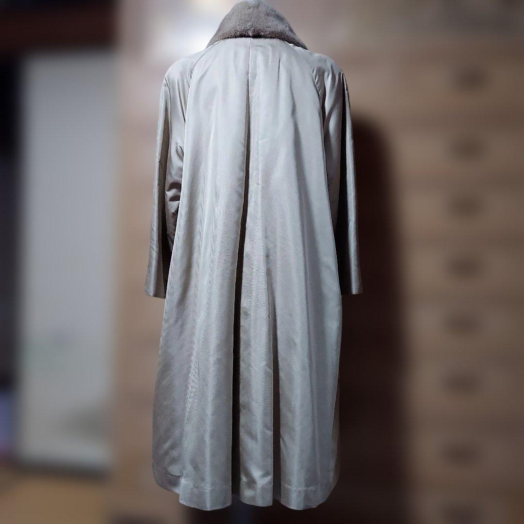 ミンク襟フォックスライナーシルク100%コートKIMIJIMA*えりか*