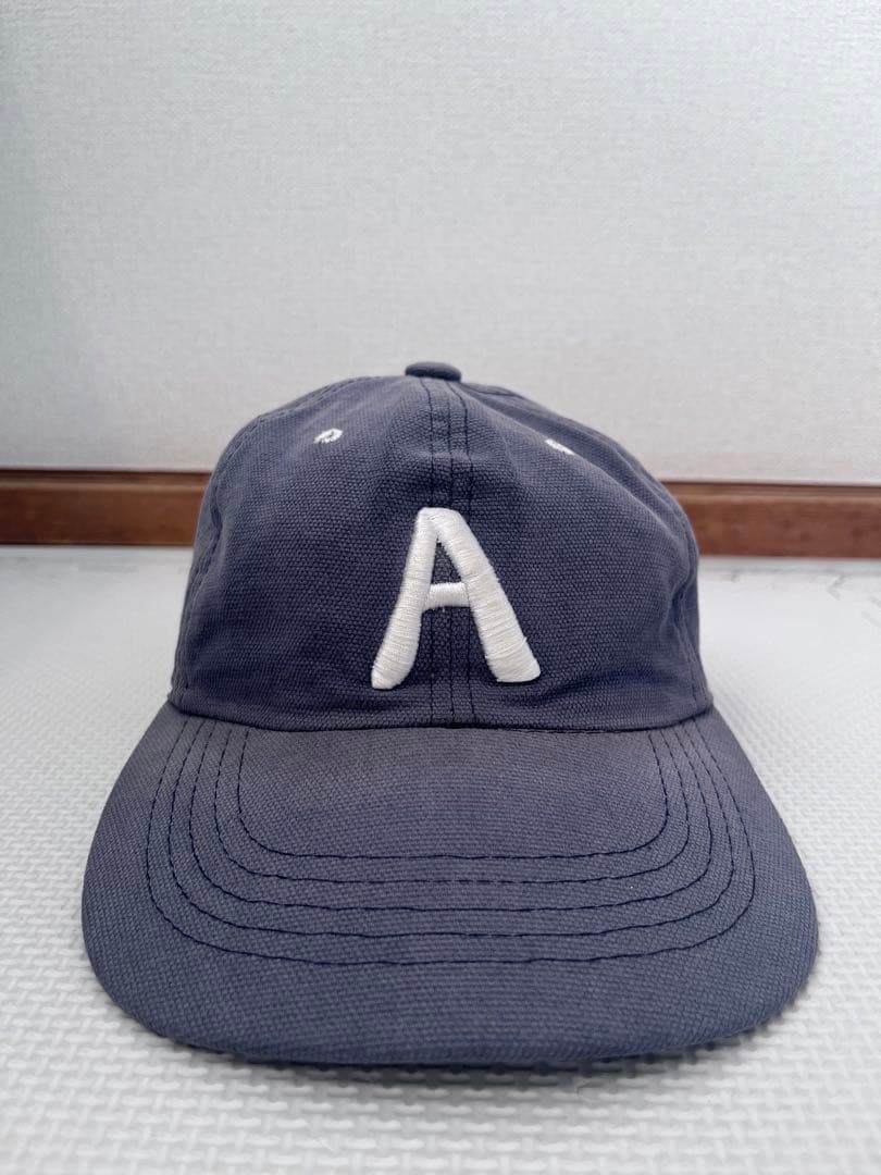 A BATHING APE 初期　Aの刺繍キャップ ネイビー