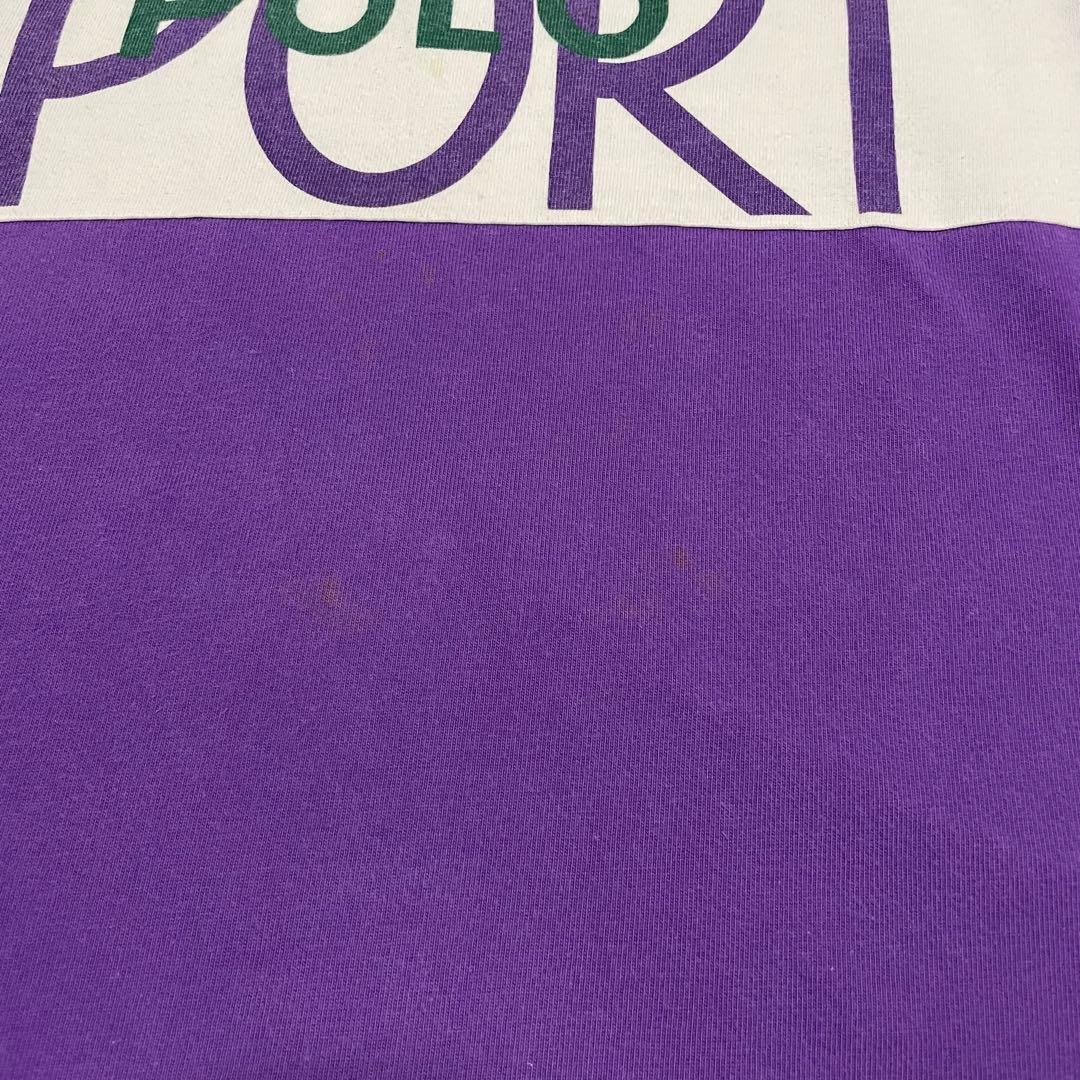 90's 初期 POLO SPORT ラガーシャツ ラルフローレン パープル