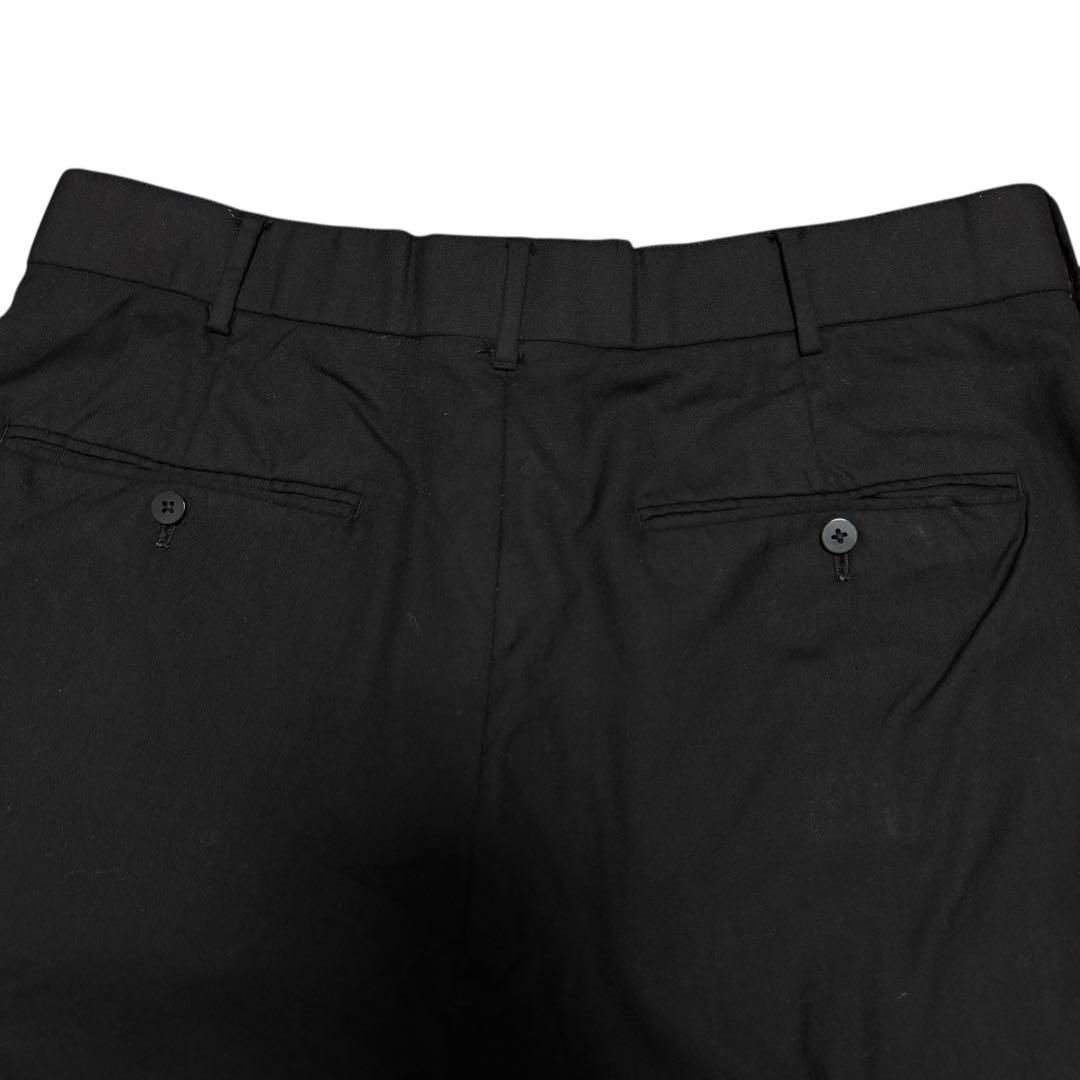 H BEAUTY&YOUTH ウールトロピカル クロスフレアパンツ ブラック L