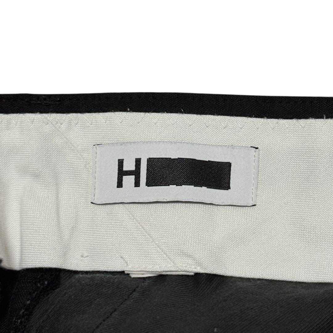 H BEAUTY&YOUTH ウールトロピカル クロスフレアパンツ ブラック L