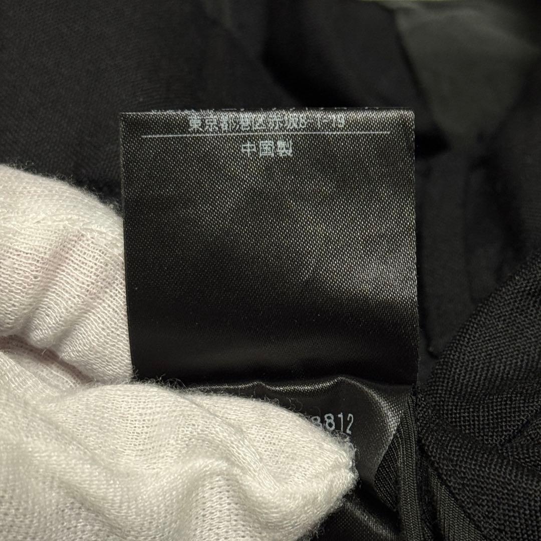 H BEAUTY&YOUTH ウールトロピカル クロスフレアパンツ ブラック L