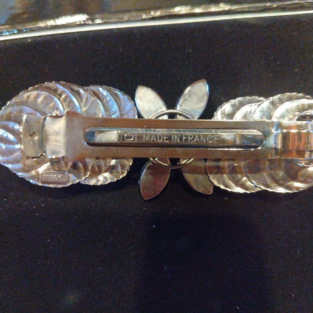 ⑬imac ビンテージオレンジ花モチーフヘアクリップ