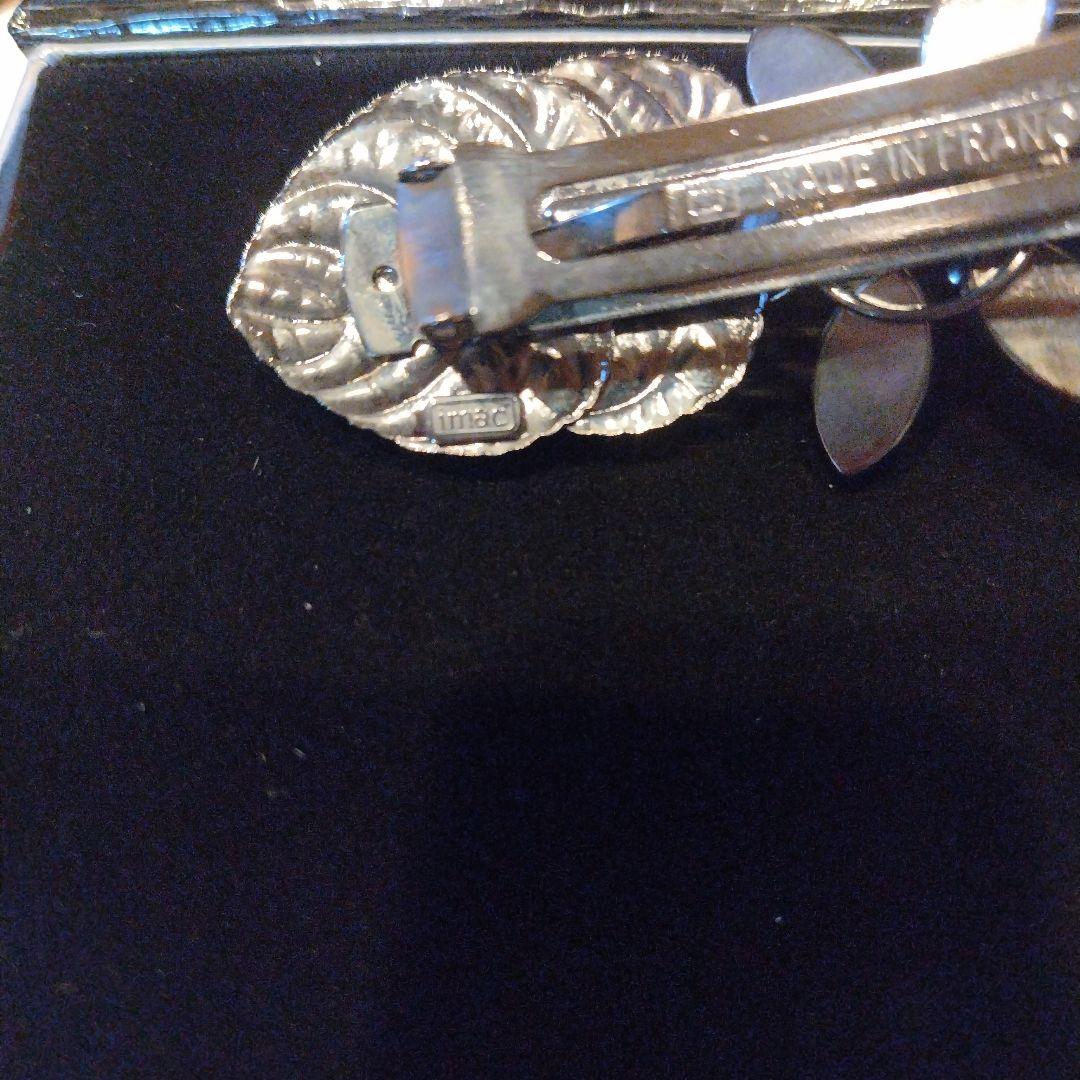 ⑬imac ビンテージオレンジ花モチーフヘアクリップ