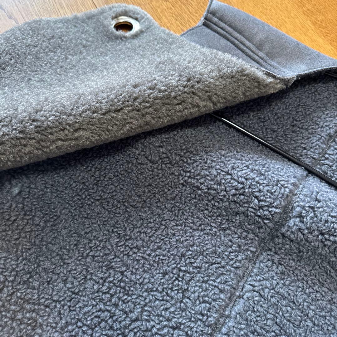 Elmee Law グレー バイカラーボアベスト