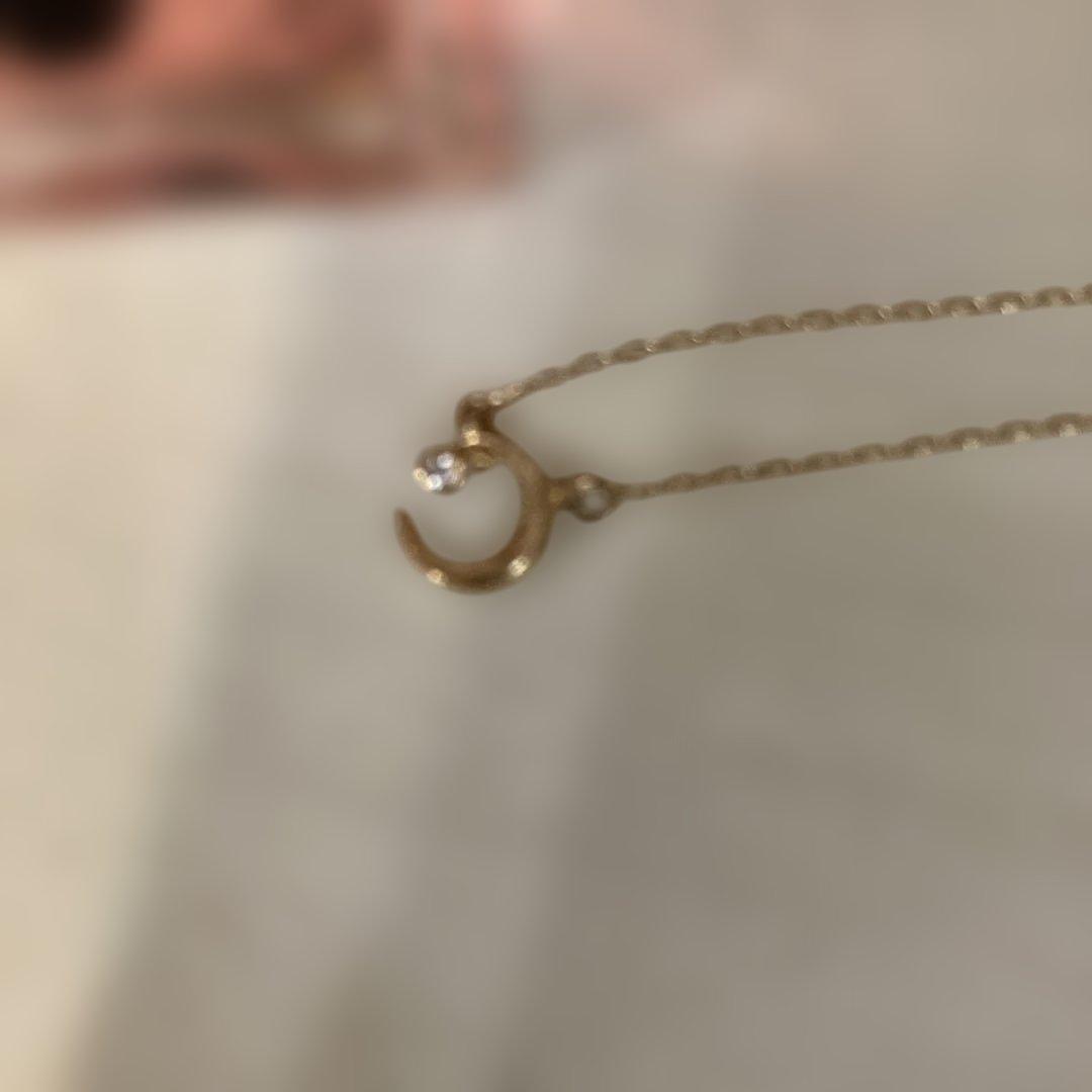 ゴールド 三日月モチーフ ネックレス最終価格