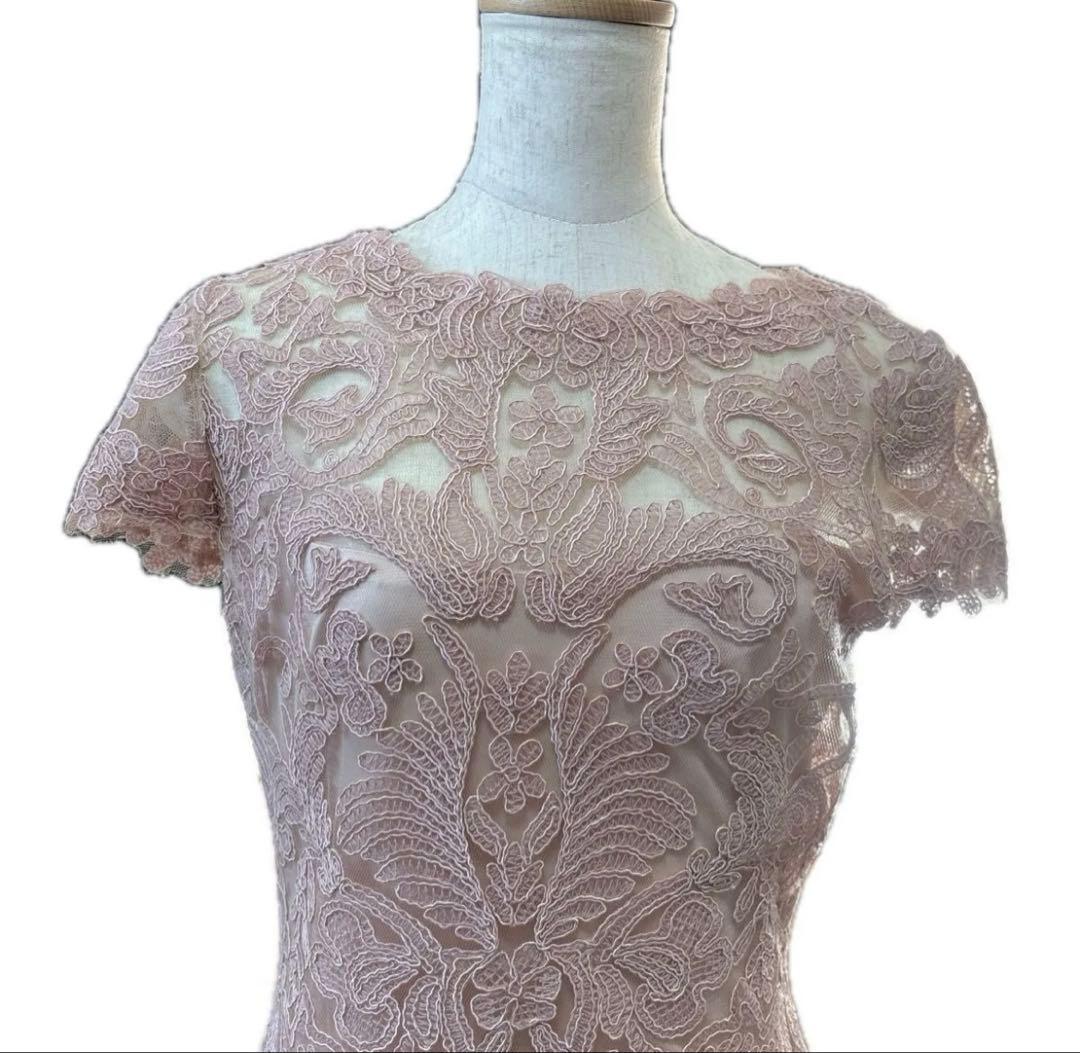 タダシジョージ レース ワンピース ピンク系 フォーマル　ドレス ０