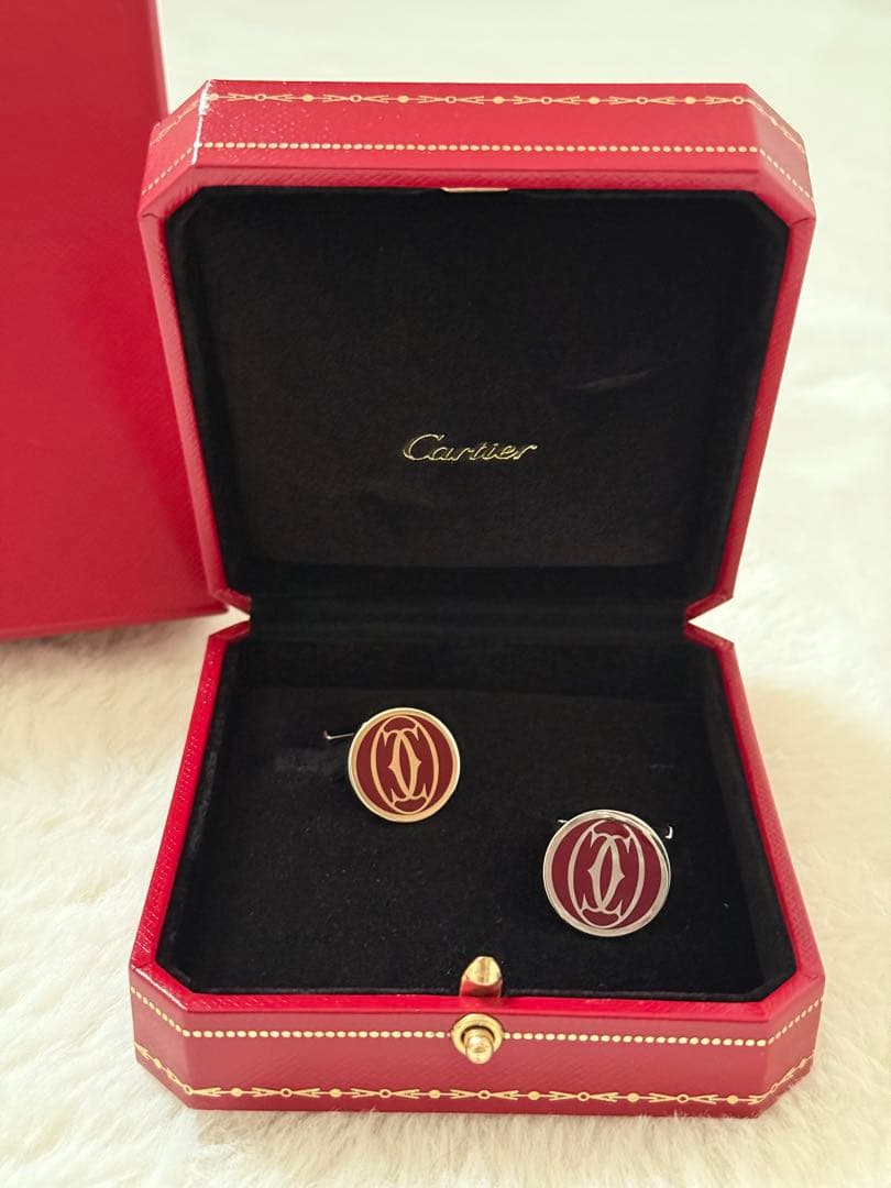【Cartier】カルティエ ダブル C ドゥ ロゴ カフリンクス カフス