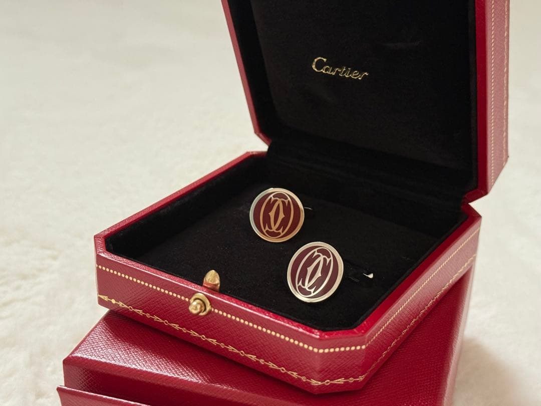 【Cartier】カルティエ ダブル C ドゥ ロゴ カフリンクス カフス