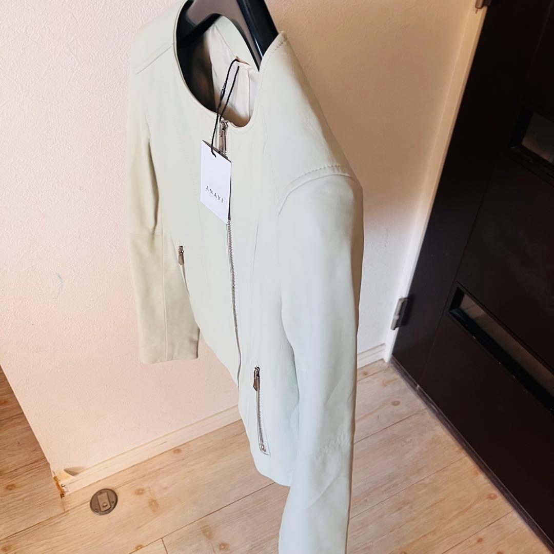 新品☆ ANAYI ラムレザークルージャケット/セオリー、23区、ロペ