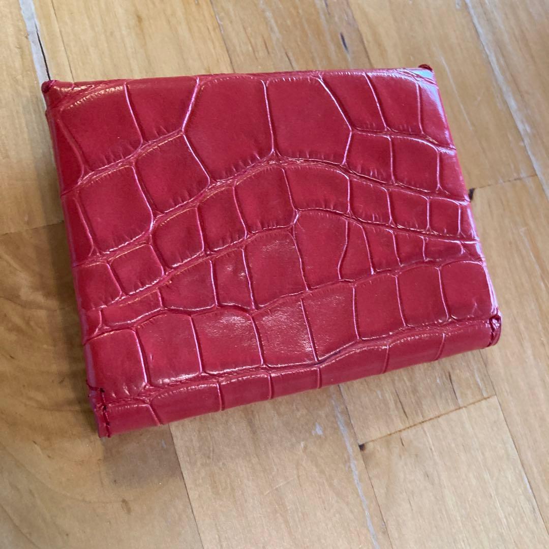 Tory Burch 赤 レザー 名刺入れ