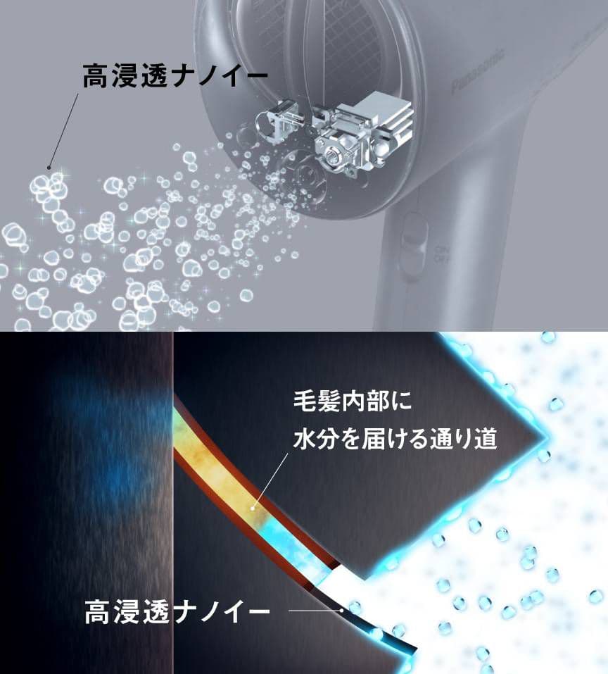 Panasonic　EH-NA0K-P　ヘアードライヤー ナノケア　さくらピンク