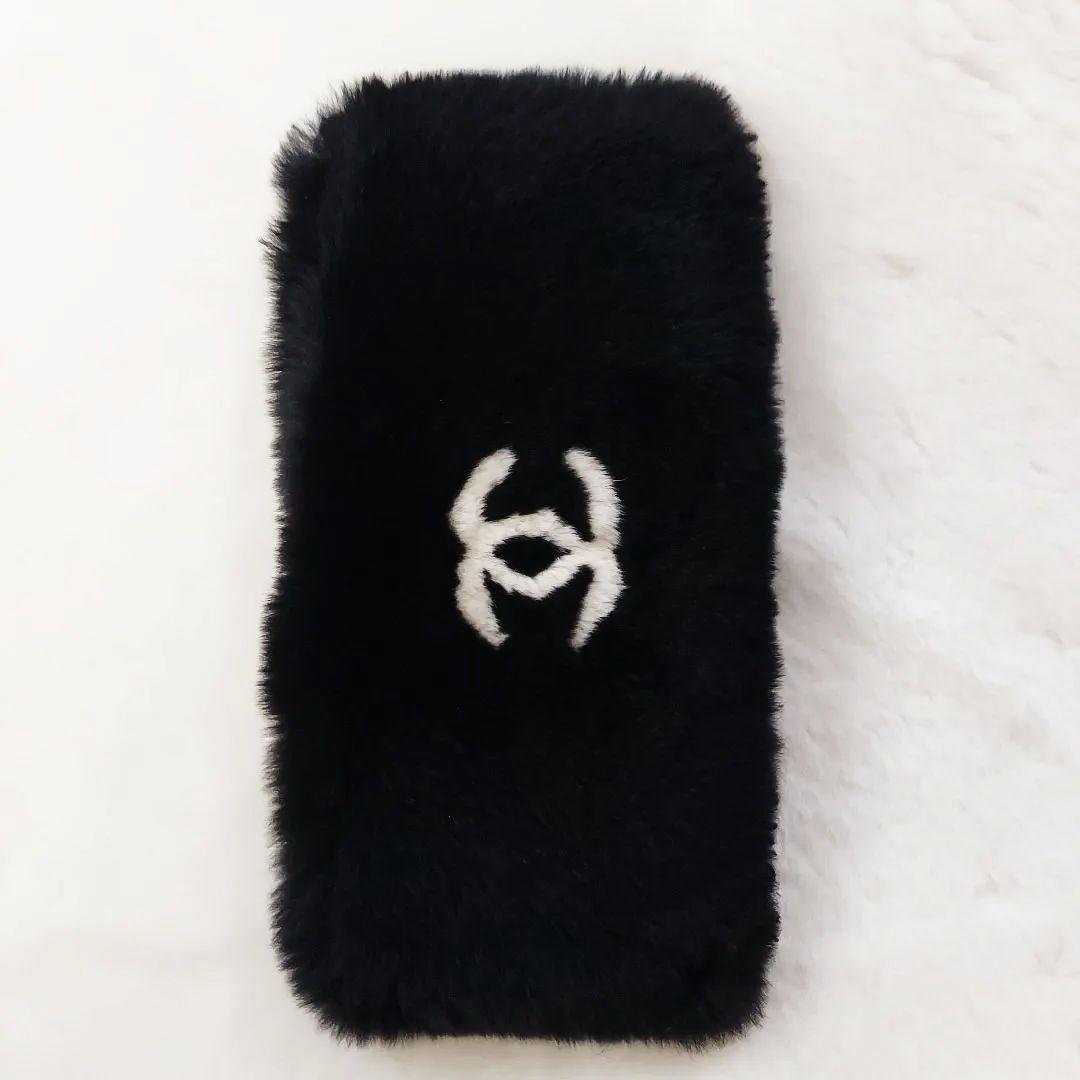 【美品】CHANEL　ラパンブレスレット　リストバンド　ラビットファー　ブラック