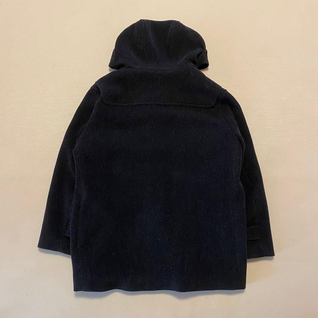 PAPAS＋パパス ダッフルコート L ブラック　レザー切り替え