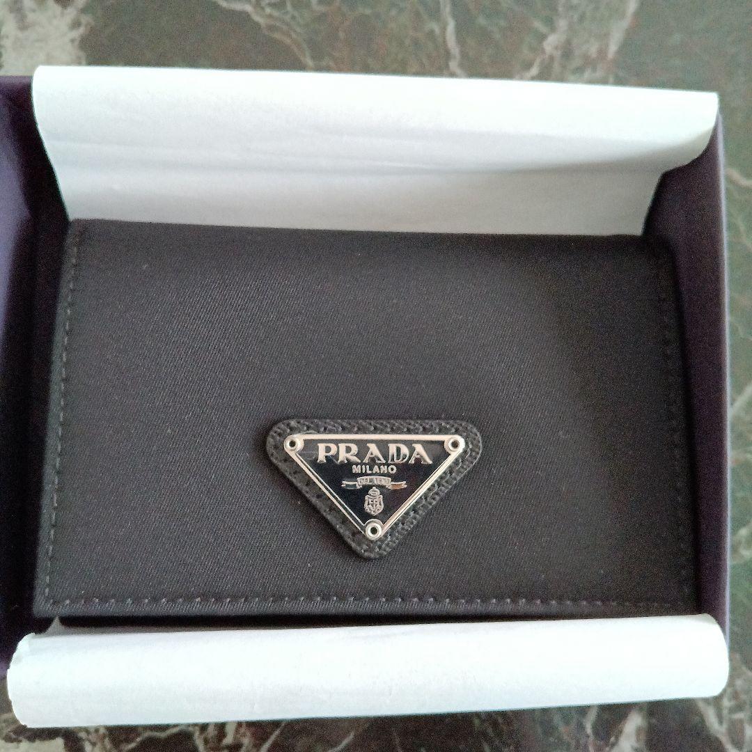 PRADA ブラック サテン 名刺入れ
