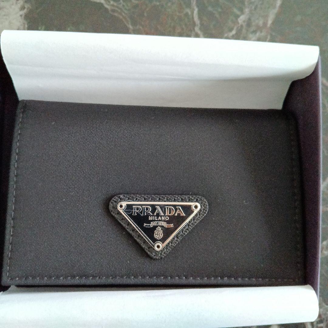 PRADA ブラック サテン 名刺入れ