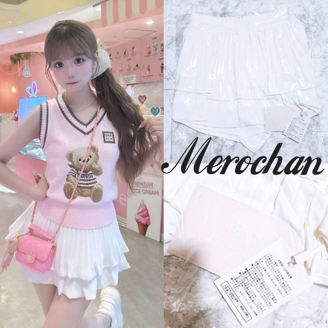 Darich ナロープリーツティアードミニスカート M 白★